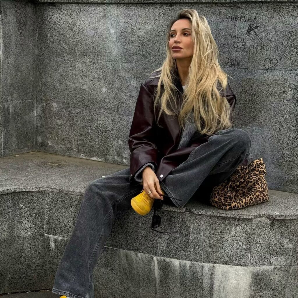 Veste cuir zip femme — vue 10