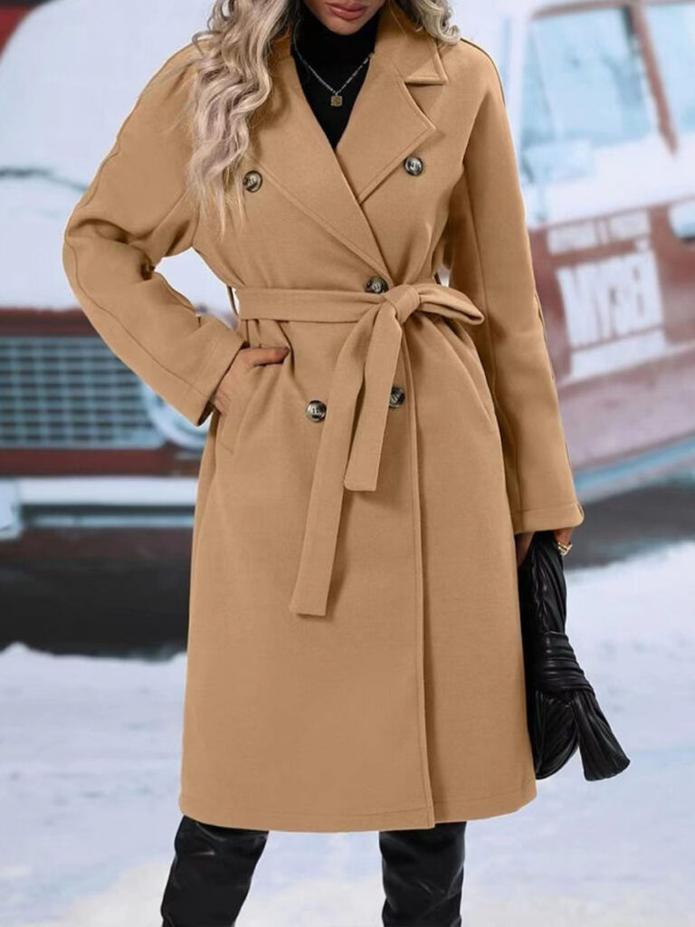 Trench long double boutonnage femme — vue 11
