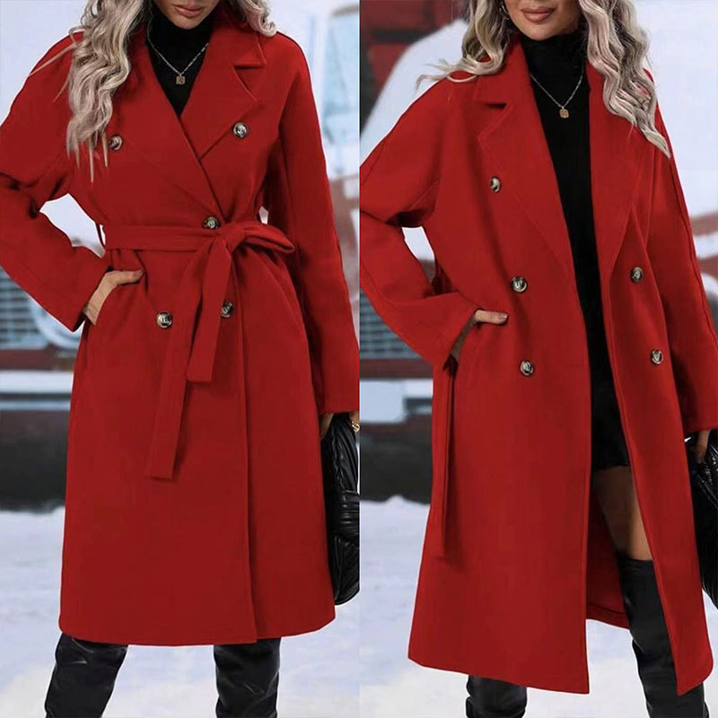 Trench long double boutonnage femme — vue 10