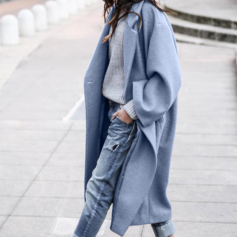 Manteau long chaud à poches femme — vue 3