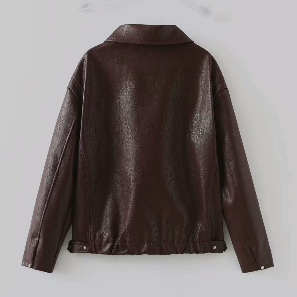 Veste cuir zip femme — vue 8