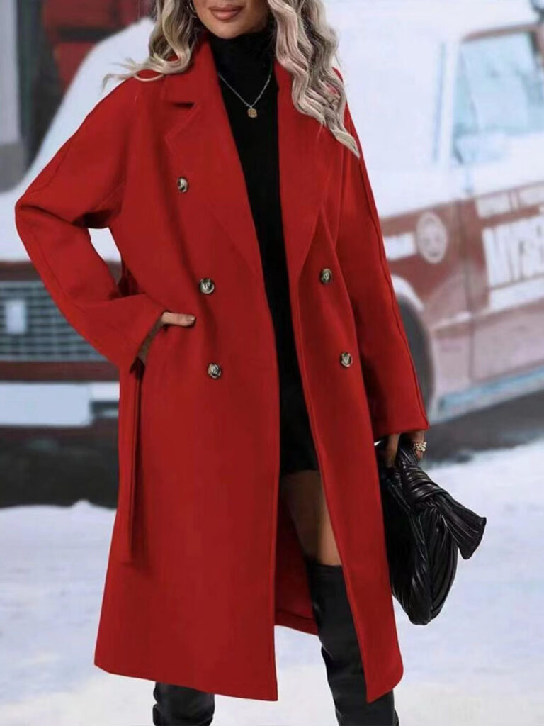 Trench long double boutonnage femme — vue 2
