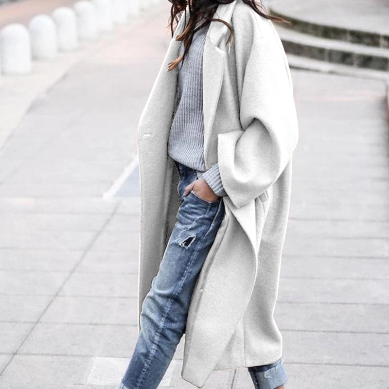 Manteau long chaud à poches femme — vue 4