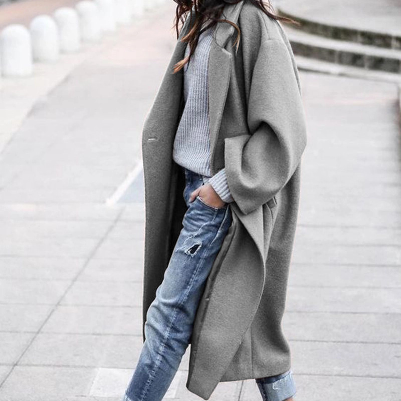 Manteau long chaud à poches femme — vue 6