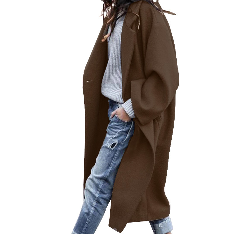 Manteau long chaud à poches femme — vue 7