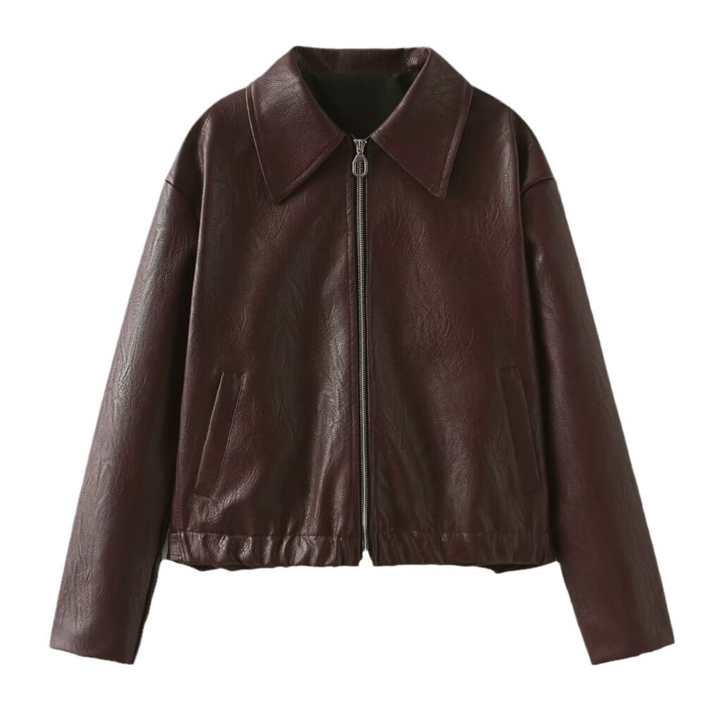 Veste cuir zip femme — vue 11