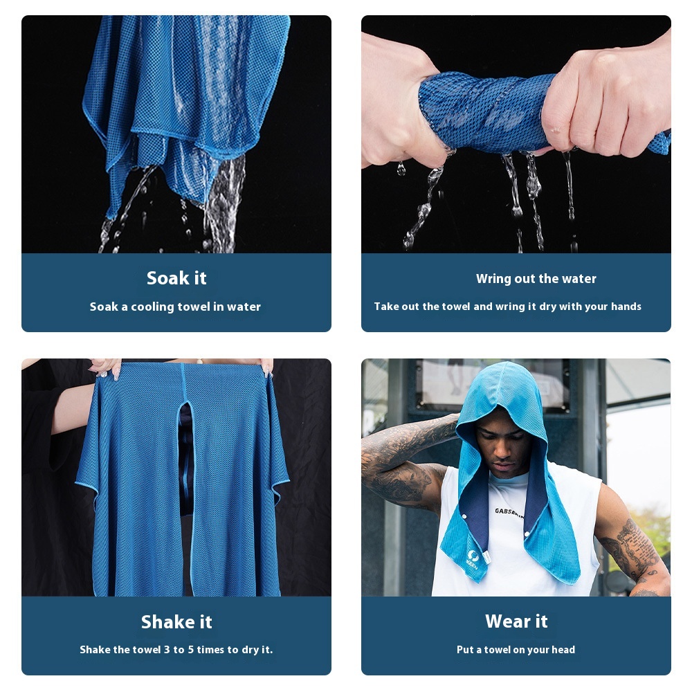 Serviette sport rafraîchissante à capuche — vue 6