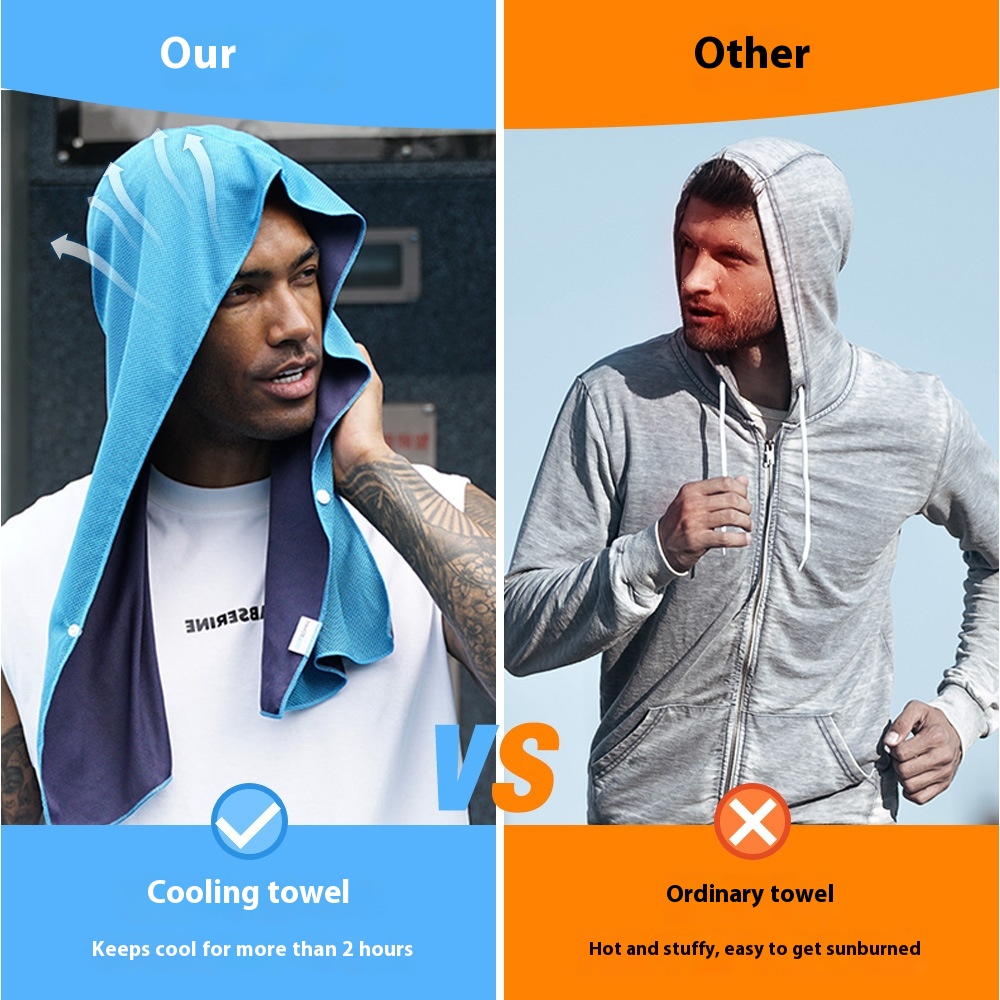 Serviette sport rafraîchissante à capuche — vue 8