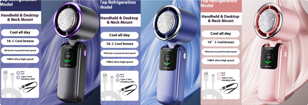 Ventilateur pliable avec pack froid, portable/cou — vue 9