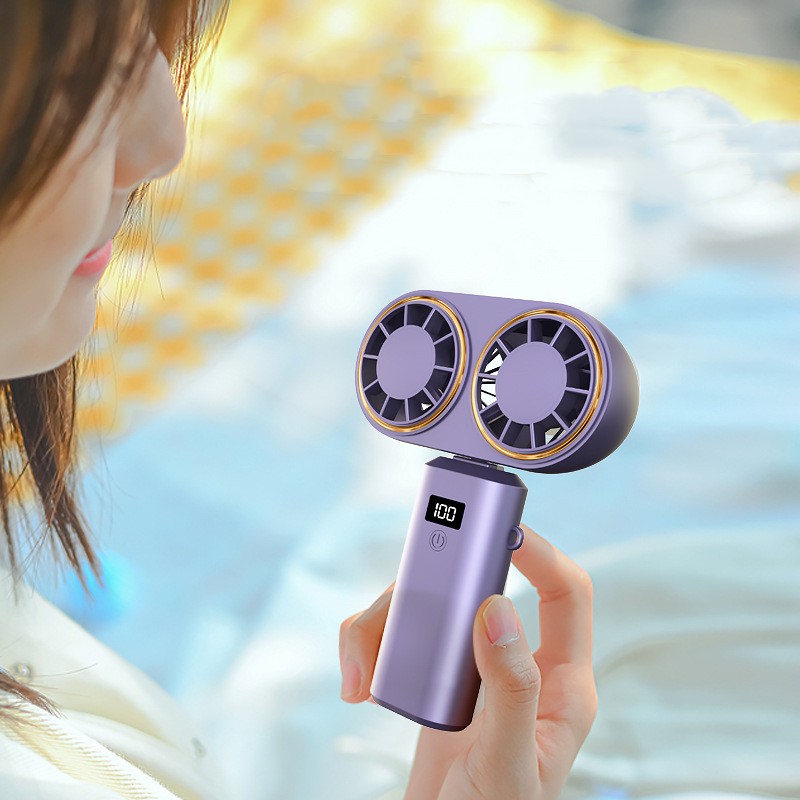 Mini ventilateur USB pliable, portable/cou — vue 7