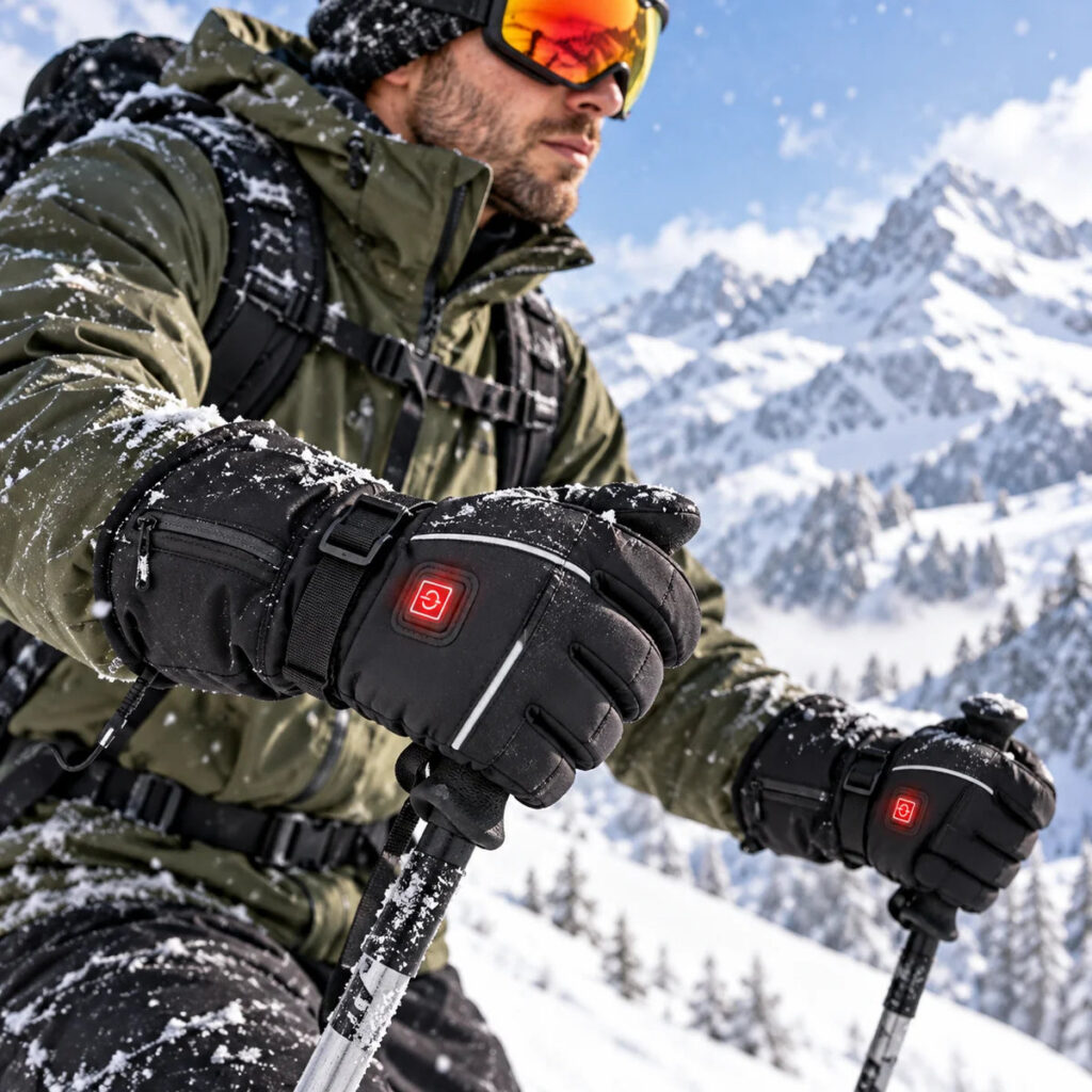 Gants chauffants imperméables LAURIANE Hero — coupe-vent — vue 3