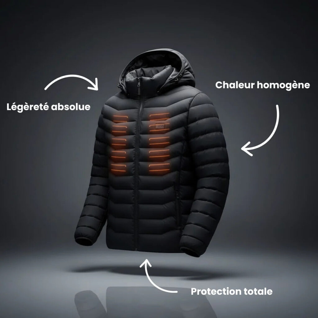 Doudoune chauffante électrique LAURIANE Ignis — imperméable et chaleur réglable — vue 2