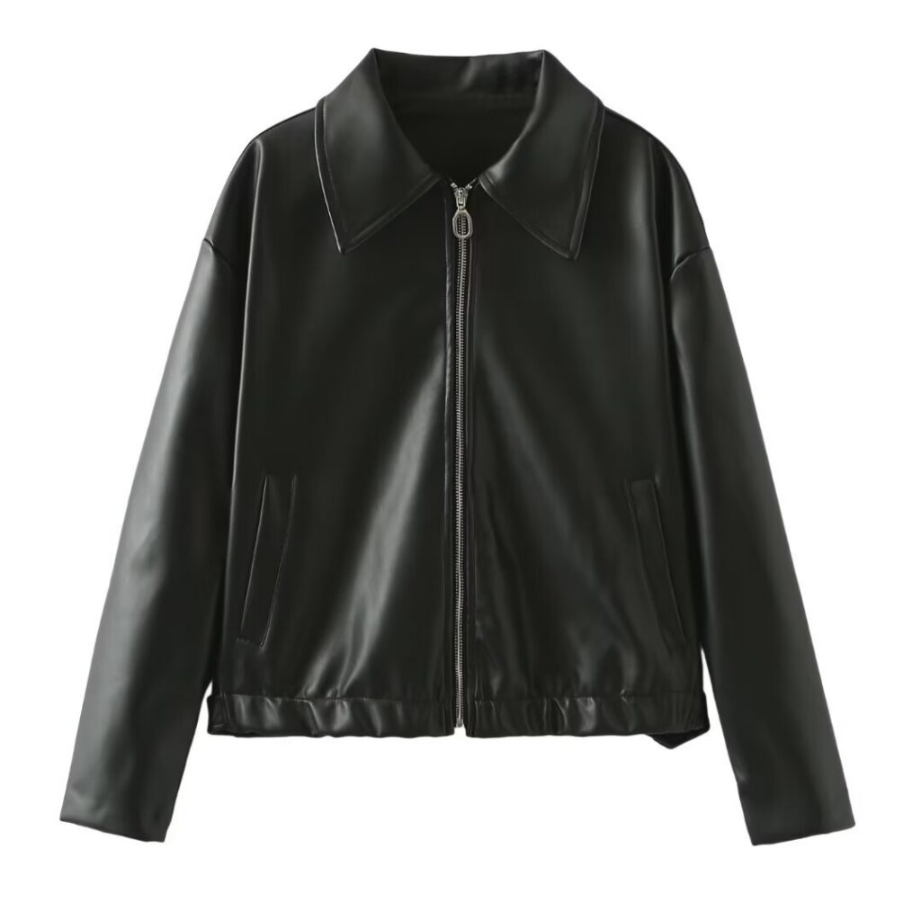 Veste cuir zip femme — vue 7