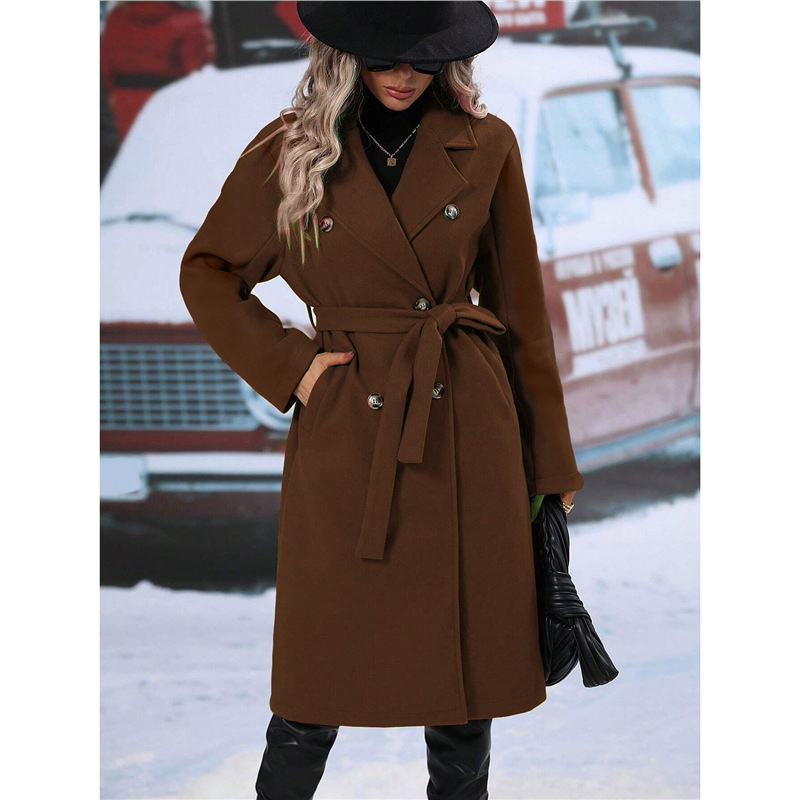 Trench long double boutonnage femme — vue 5